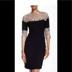 Nue by shani lace rhinestone black dress